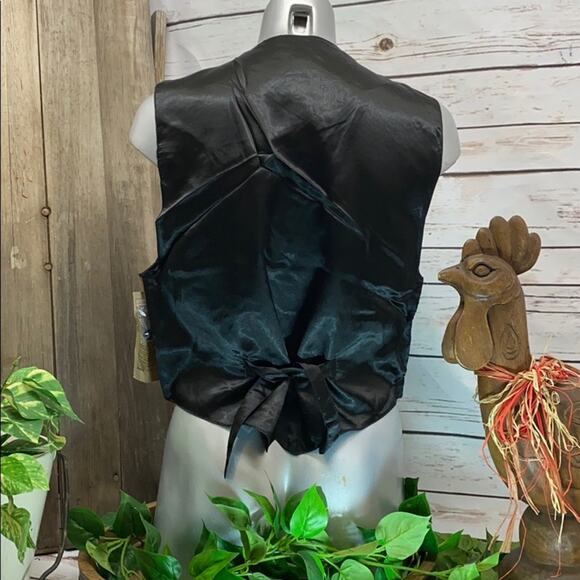 Katch Me BoHo Retro Cowboy NWT Vintage Suede Leather Biker Western Vest L O - Picture 2 of 8